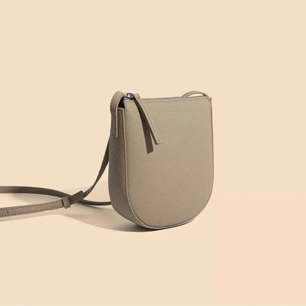 Leather Crossbody Bag Messenger Bag  Women Handbag Gray Brand New - Picture 3 of 13